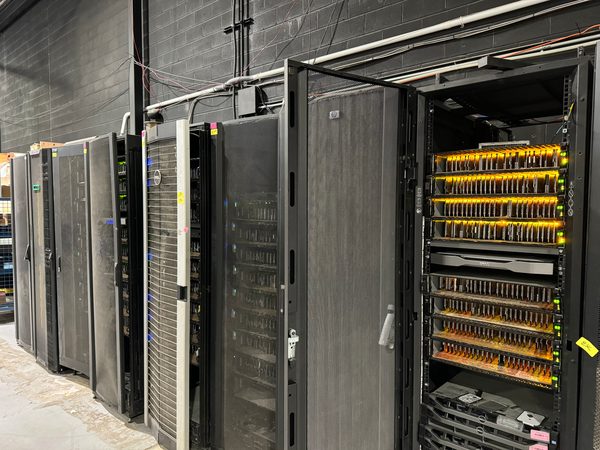Secure data destruction equipment and server racks